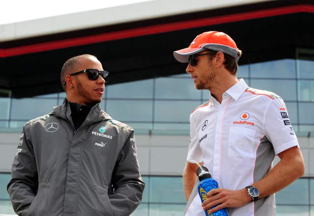 Lewis Hamilton (left) and Jenson Button are former team-mates