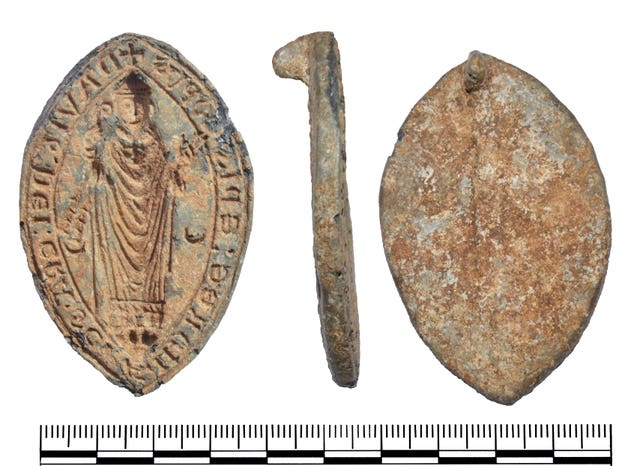 A lead alloy seal matrix of Bishop of St Andrews David de Bernham