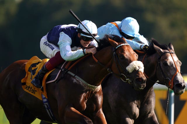 Regional (left) winning the 2023 Sprint Cup at Haydock