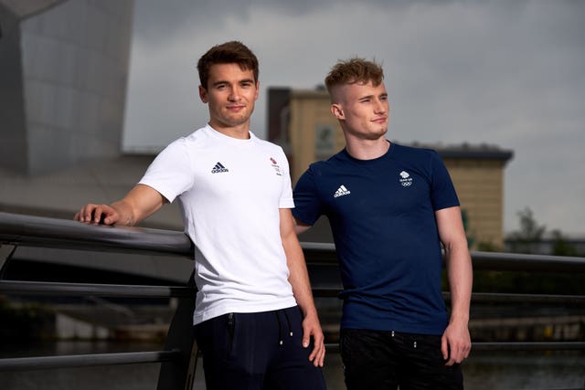 Team GB divers Dan Goodfellow (left) and Jack Laugher