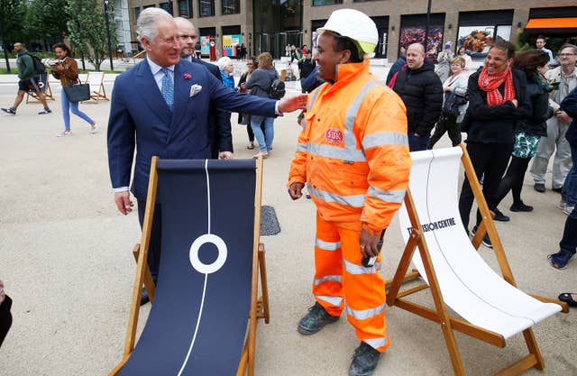 Charles tours the new tech hub (Henry Nicholls/PA)