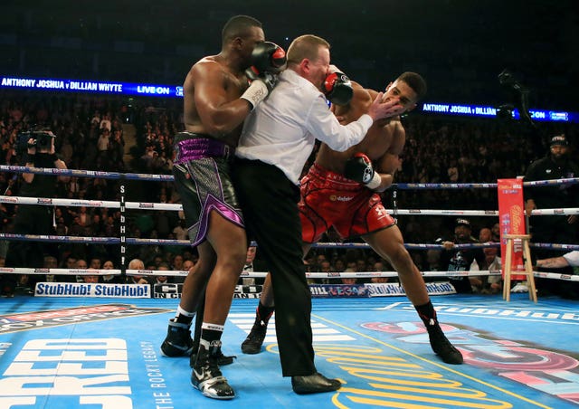 Anthony Joshua beat Dillian Whyte in 2015