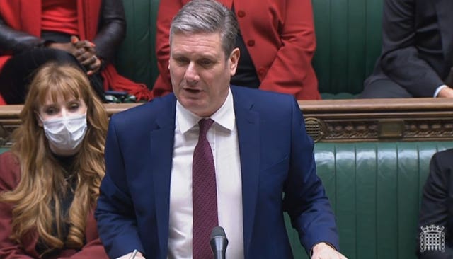 Labour leader Sir Keir Starmer speaks during Prime Minister’s Questions