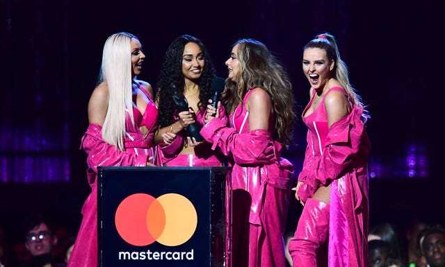 Jesy Nelson, Leigh-Anne Pinnock, Jade Thirlwall and Perrie Edwards of Little Mix at the Brits