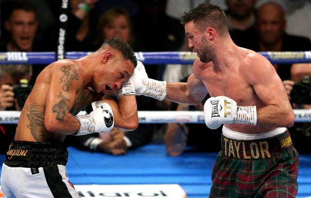 Taylor, right, has defeated a number of previously unbeaten fighters recently, including Regis Prograis, left (Paul Harding/PA)