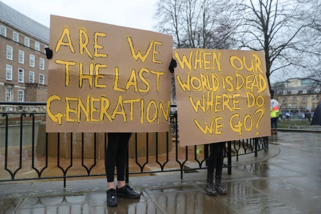 Climate protest in Bristol