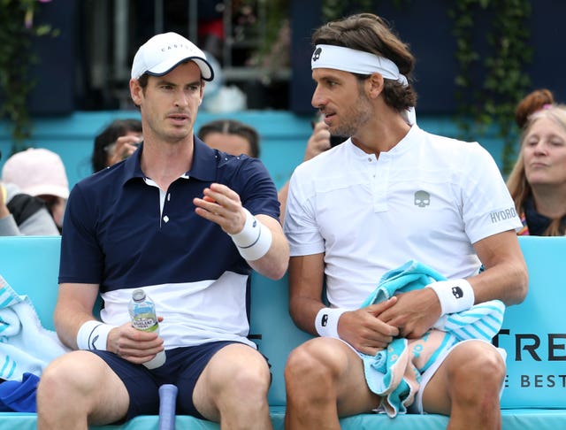 Murray and old friend Feliciano Lopez teamed up
