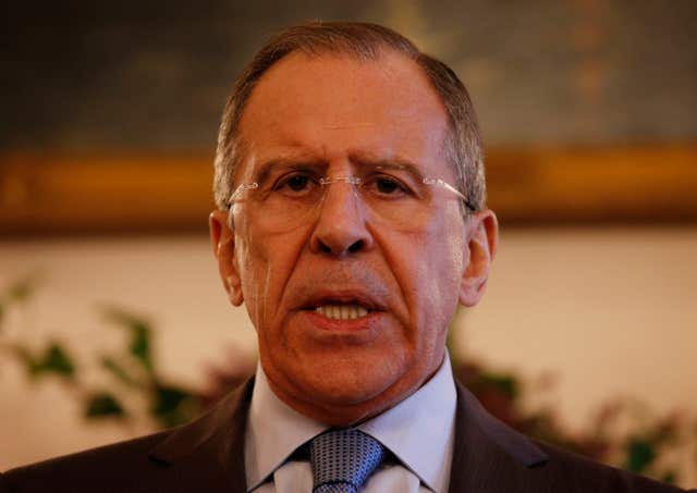 Sergey Lavrov mocked Britain's claim that there was no plausible alternative explanation for the poisonings of the Skripals (Jonathan Brady/PA)