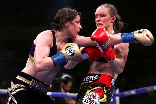 Katie Taylor, left, is eager for a rematch with Delfine Persoon (Nick Potts/PA)