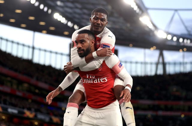 Arsenal lead Valencia in their Europa League semi-final