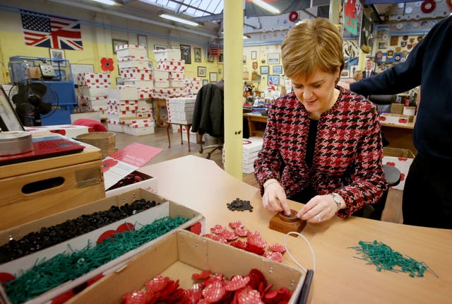 Sturgeon making a poppy