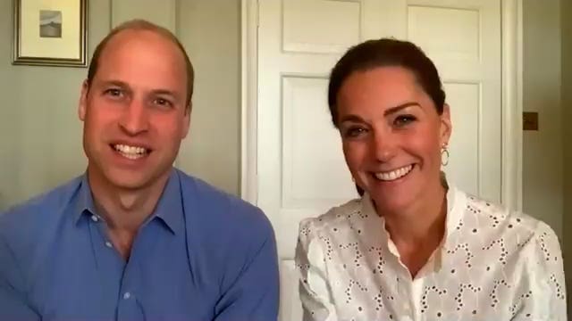 The Cambridges speaking to volunteer groups