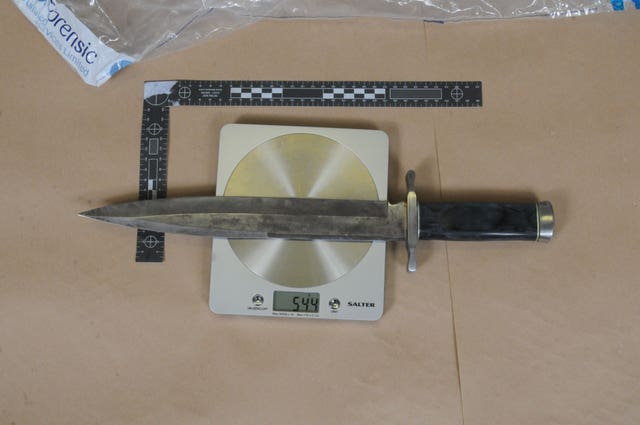 The knife that was used to kill Eddie O'Rourke