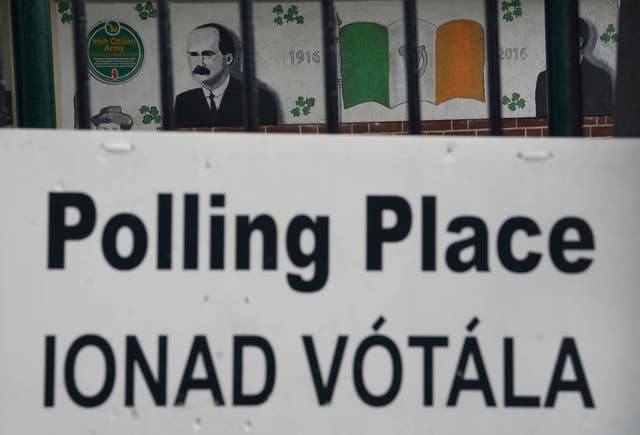 A polling station in Dublin