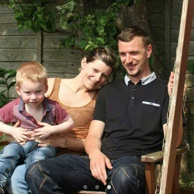 Toby Jarrett (right) suffered burns in the blaze (Sussex Police/PA)