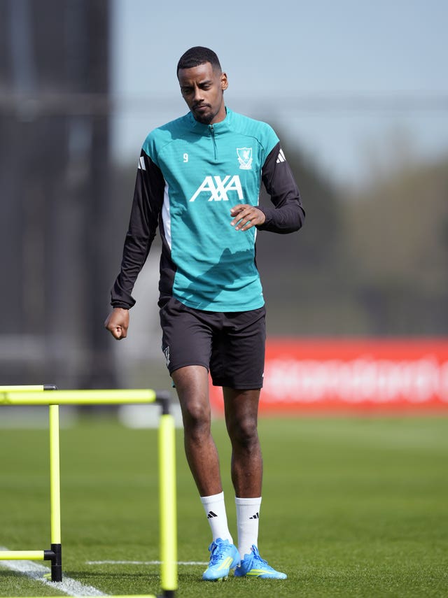 Alexander Isak in training
