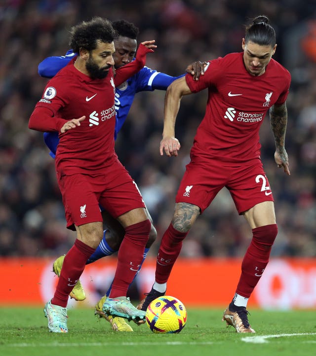 Mohamed Salah and Darwin Nunez