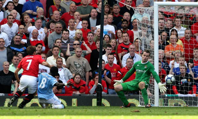 One of few highlights for Michael Owen at Manchester United was the striker's last-minute winner against City 