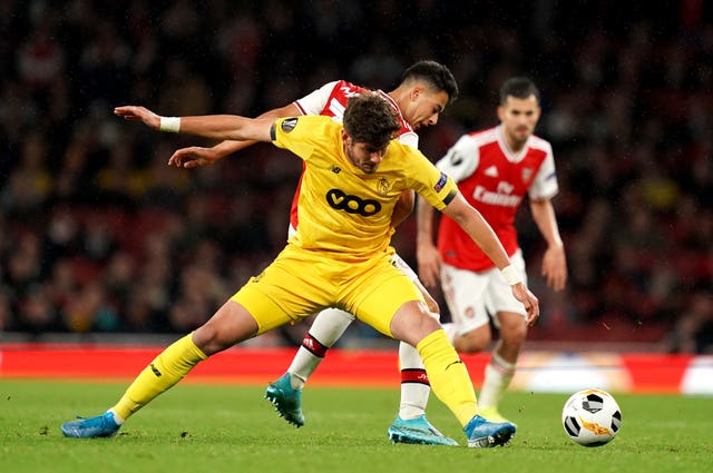 Standard Liege recorded a loss and a draw against Arsenal in the 2019-20 Europa League group stage (John Walton/PA).