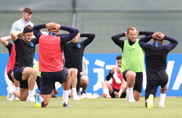 The Three Lions trained in front of 400 fans