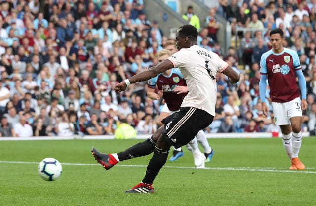 Paul Pogba saw his penalty saved at Burnley on Sunday