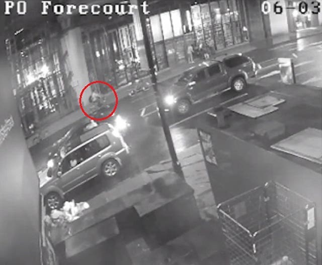 CCTV still showing Ignacio Echeverria cycling towards London Bridge