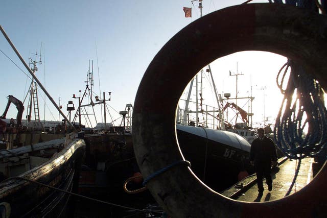 Fishing boats at North Shields Fish Quay (Owen Humphreys/PA)