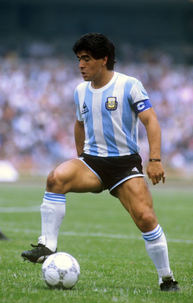 Diego Maradona, pictured, and Pele are two players who do compare with Lionel Messi, according to Antonio Conte