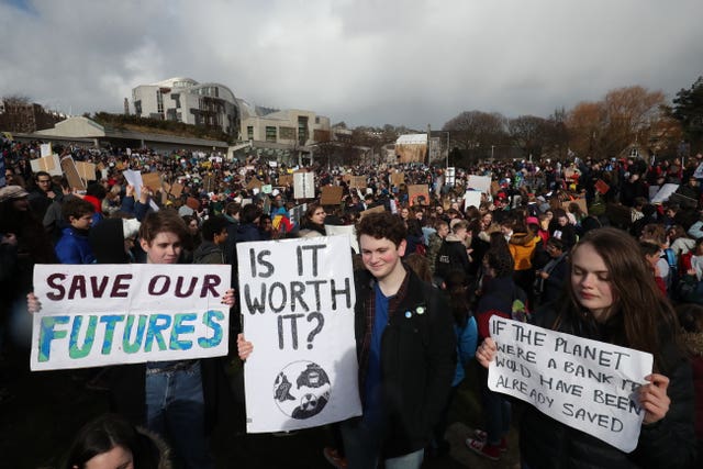 Climate change protest