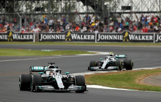 Lewis Hamilton led Mercedes  home with team-mate Valtteri Bottas second 