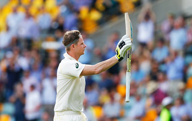 Smith leaving the field at the GABBA