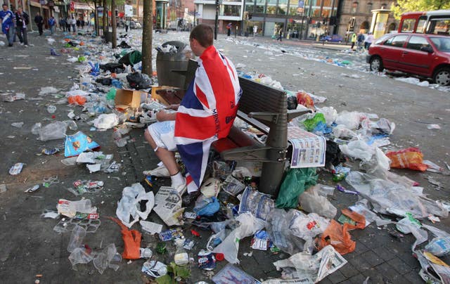 Rangers fan in Manchester