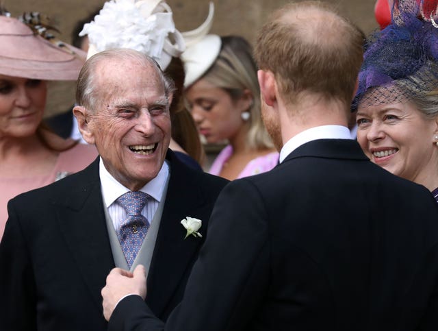 Harry with his grandfather Philip