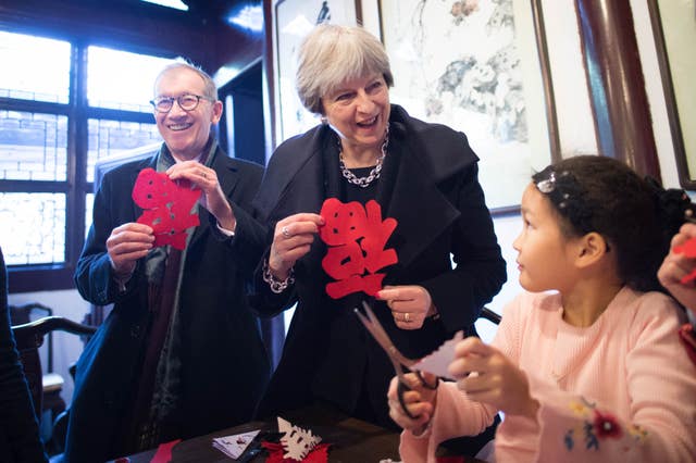 Prime Minister Theresa May has been on a three-day visit to China (Stefan Rousseau/PA)