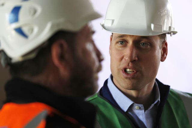 William talks to presenter Nick Knowles (Adrian Dennis/PA)