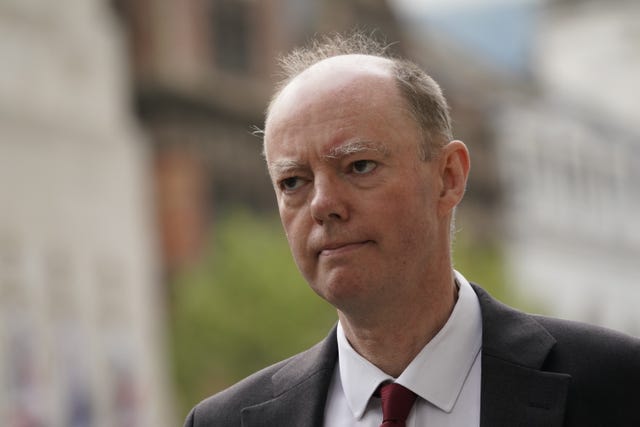 Professor Chris Whitty (Aaron Chown/PA Wire)