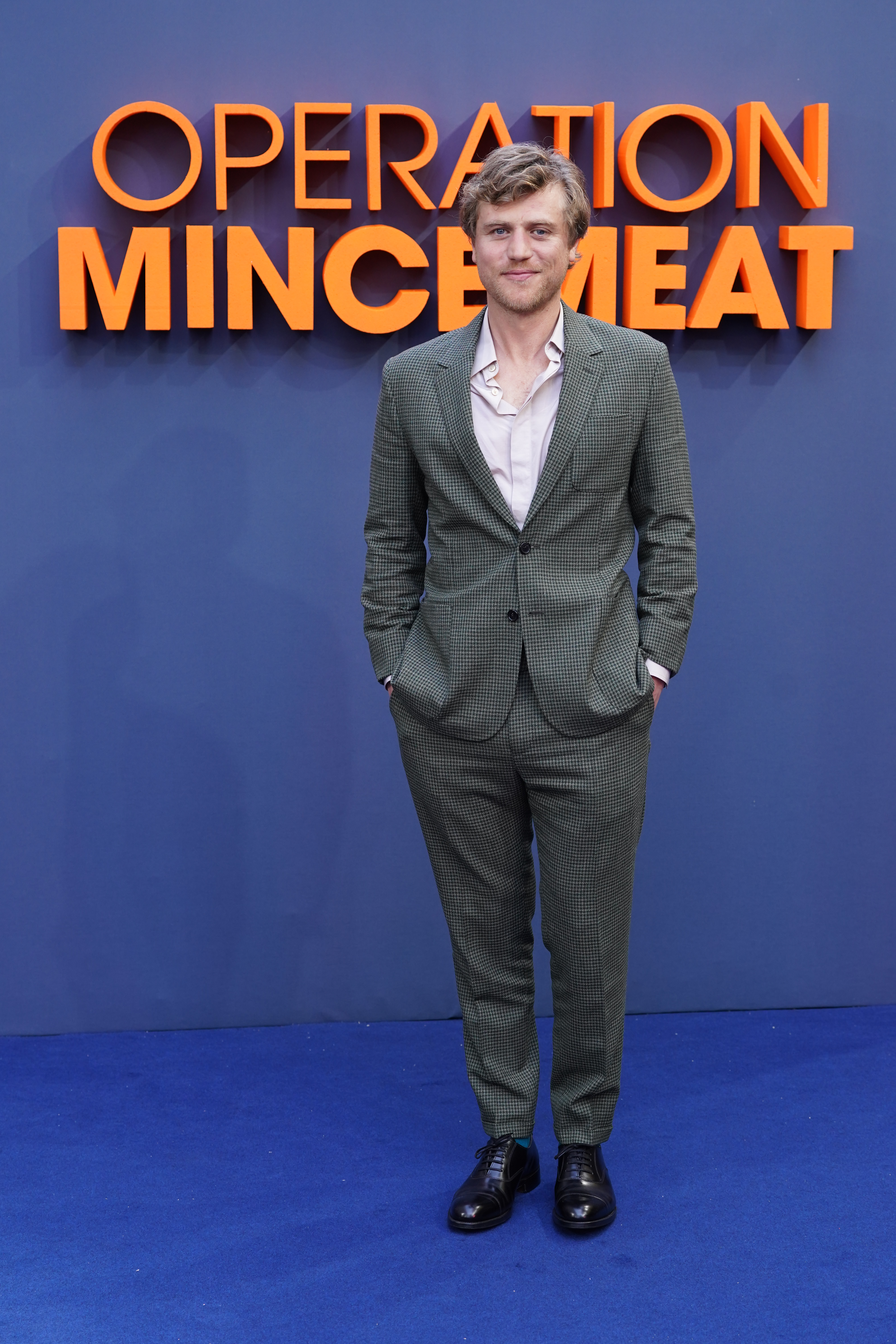 Johnny Flynn arriving for the UK premiere of Operation Mincemeat at the Curzon Mayfair cinema in central London