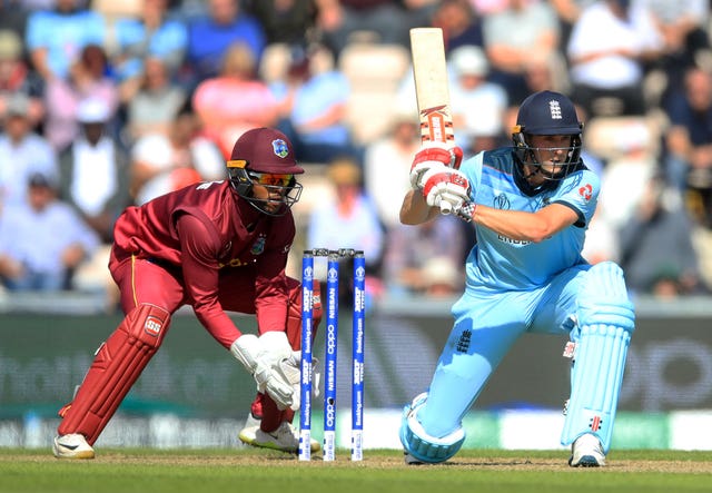 Chris Woakes, right, moved up the order to help England beat the West Indies (Adam Davy/PA)