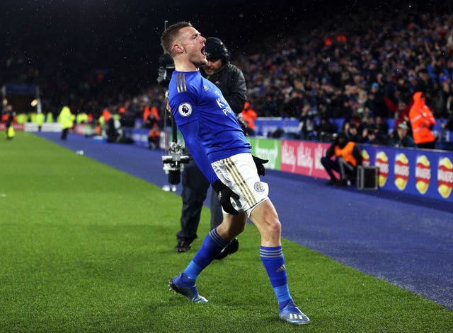 Jamie Vardy scored his 99th top-flight goal against Aston Villa in March
