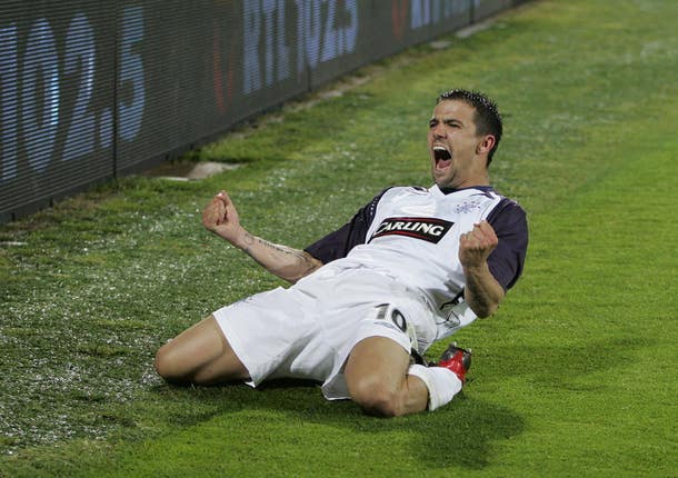Nacho Novo celebrates
