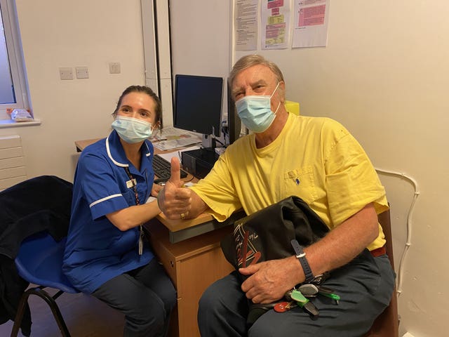 Marty Wilde was one of the first celebrities to receive the jab last week