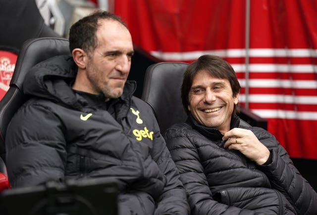 Cristian Stellini, left, has been handed the reins following Antonio Conte's departure