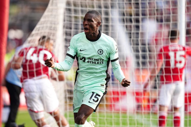Chelsea’s Nicolas Jackson celebrates the winner