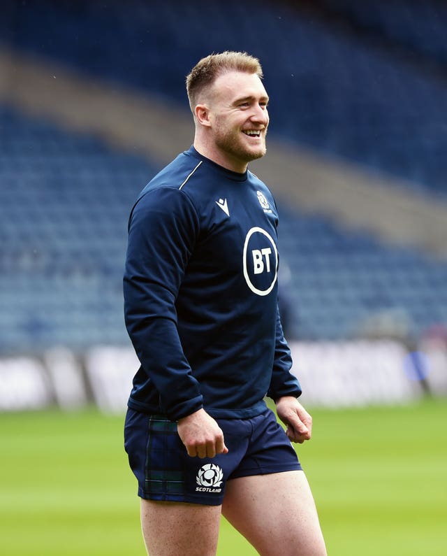Stuart Hogg was all smiles during the captain's run 