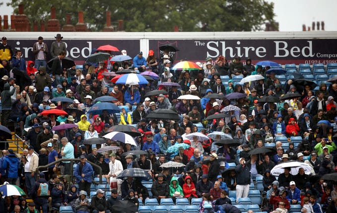 Rain ruined large parts of the day