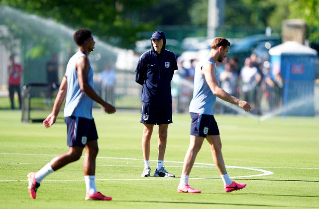 Thomas Tuchel oversaw training at Swope Soccer Village