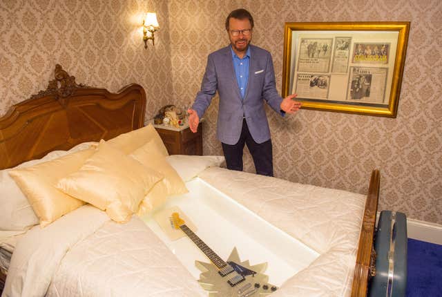 Bjorn Ulvaeus in a recreation of the Napoleon Suite at the Brighton Grand Hotel (Dominic Lipinski/PA)