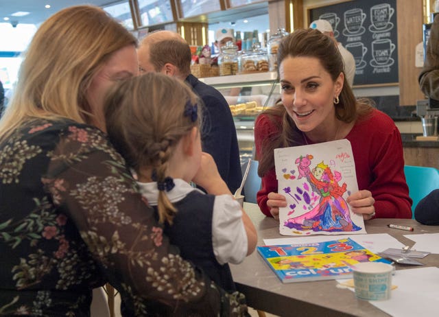 Kate meeting a group of parents and carers in south Wales