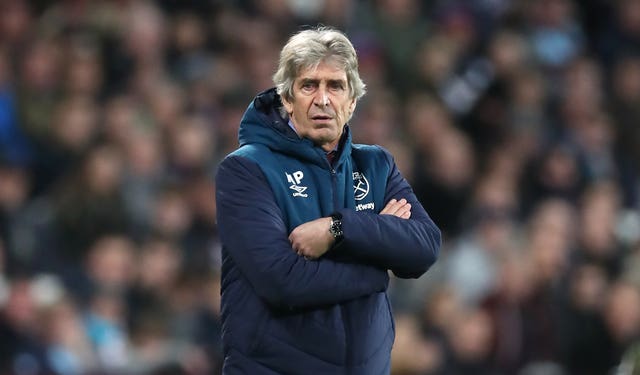 West Ham United manager Manuel Pellegrini (Chris Radburn/PA).