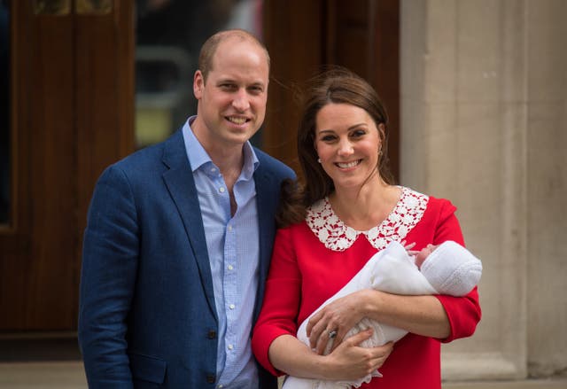 The royal baby - Prince Louis - was born just over three weeks before the wedding (Dominic Lipinksi/PA)